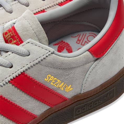 adidas handball spezial grey & hi-res red|Adidas handball spezial suede.